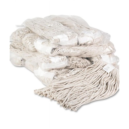 Pinpoint BWK 20 oz Premium Cut-End Wet MOP Heads - White, Cotton, 12PK PI2491546